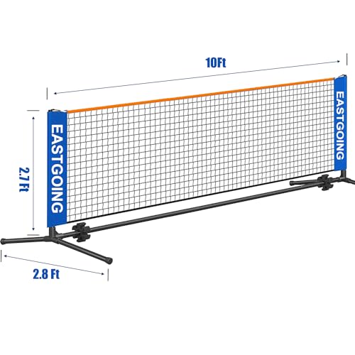 10 ft Portable Soccer Tennis & Pickleball Net - Blue and Black