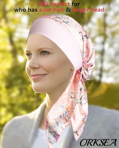 Chemo Headwear for Women - Silky Soft Light Pink Pattern Turban