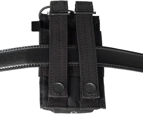 Tactical Molle Radio Holster Pouch - Black 1 Pack