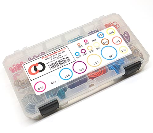 Large Color Coded O-Ring Kit for Paintball - 360 Pieces, 18 Sizes