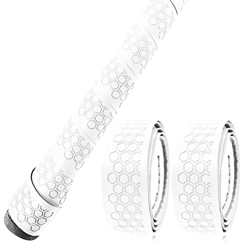 Baseball Softball Bat Grip Tape - 2 Pcs White Hexagon