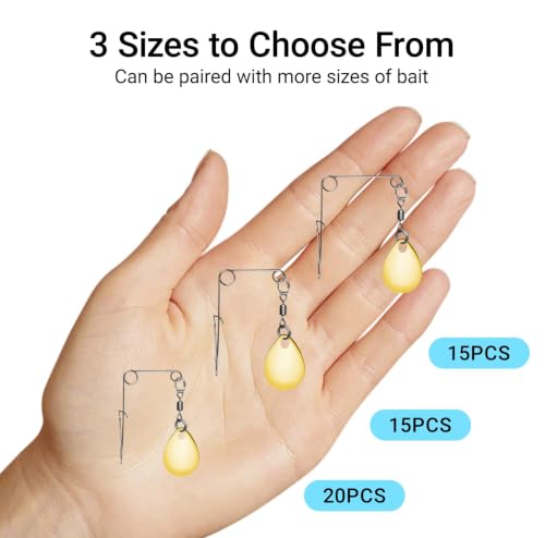 Gold Teardrop Spinnerbait Kit with 50 Smooth Spoon Lures