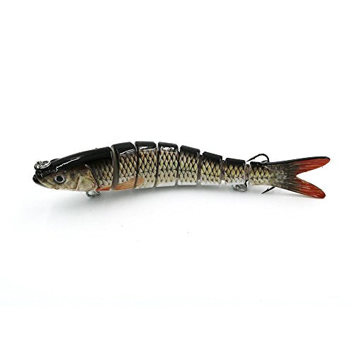 8-Segment Swimbait Lure with 3D Eyes - Life-Like Fishing Bait