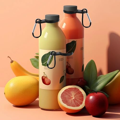 Silicone Water Bottle Holder with Keychain Rings - 5 Colors