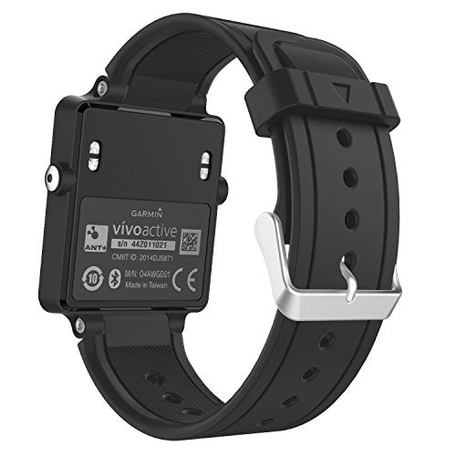 Garmin Vivoactive Acetate Watch Band - Black Replacement Strap