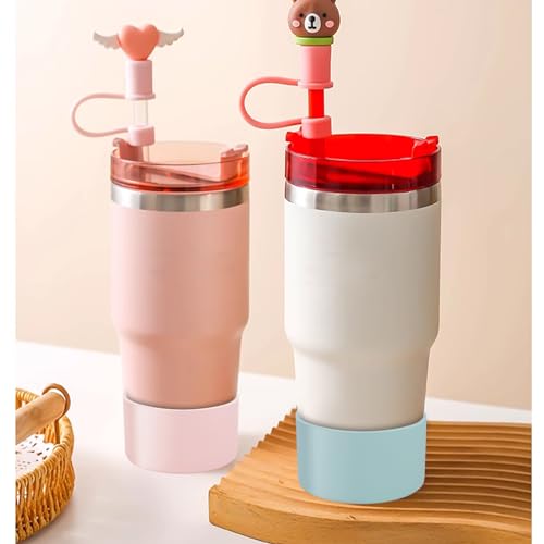 Silicone Water Bottle Boots - 2 Pcs Pink, 3 Inch Diameter