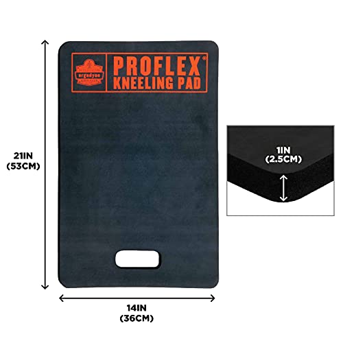 Ergodyne ProFlex 380 Kneeling Pad, Foam Knee Cushion, Water Resistant Kneeling Mat, 14" x 21" x 1, Black