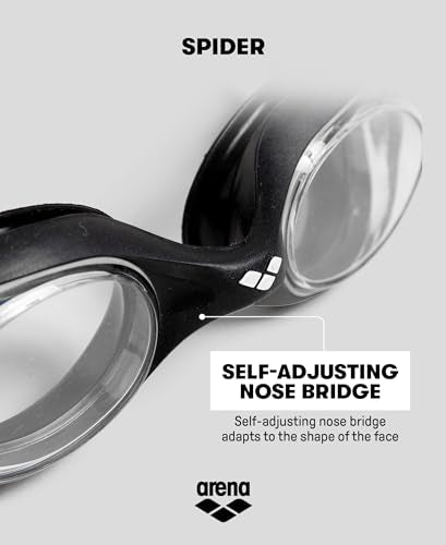 ARENA Unisex Adult Swim Goggles Clear/Black Anti-Fog Leak-Proof Swimming Mask