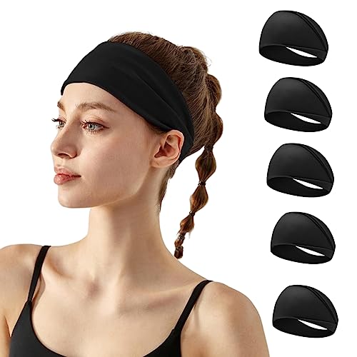 Elastic Sports Headband - Breathable Moisture-Wicking Fitness Hair Band