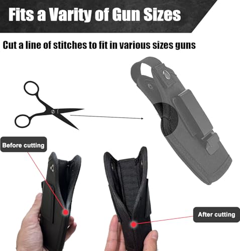 IWB/OWB Pistol Holster for Men & Women - Classic Black