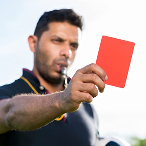 10 Pcs PVC Referee Cards Set - Red & Yellow Sports Game Cards