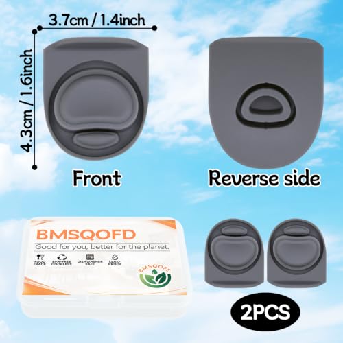 Replacement Rubber Seal Stoppers for Owala FreeSip Bottles - 2-Pack Gray