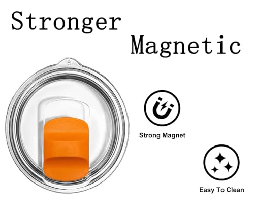 Magnetic Slider Replacement Block for Yeti Lids - Black+Orange