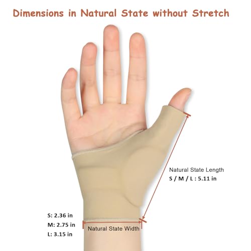 Thumb Wrist Brace Compression Sleeve - Small Size for Arthritis Relief