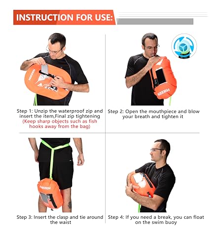 Swim Buoy with Waterproof Touchscreen - Orange Safety Float