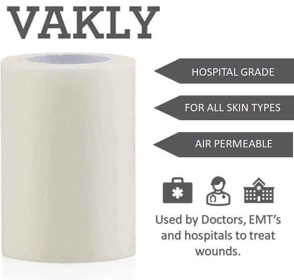 Hypoallergenic Medical Tape - 3-Inch x 10 Yards - 3 Rolls