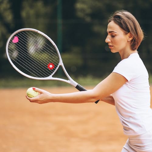 Tennis Dampeners - 8 Pack Shock Absorbers in Heart & Flower Shapes