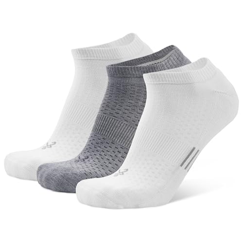 Balega Unisex Tempo Running Socks 3-Pack Small White Multicolor