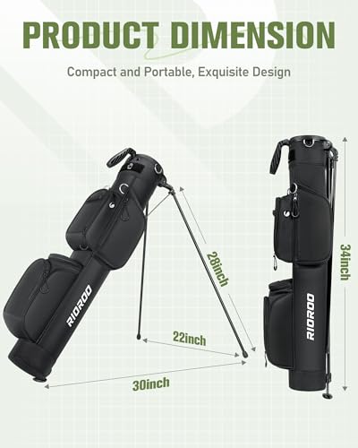 Lightweight 3-Way Stand Golf Bag - Holds Up to 9 Clubs