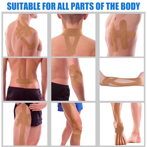 Beige 6-Pack 4" x 5.5 yd Kinesiology Tape Athletic Support Tapes