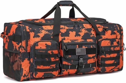 PRYXON Flame Orange 132L Heavy Duty Sports & Travel Duffle Bag