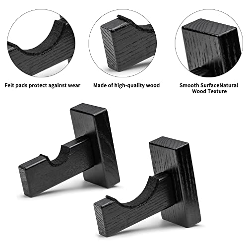 Solid Wood Baseball Bat Display Case - Horizontal Rack Holder