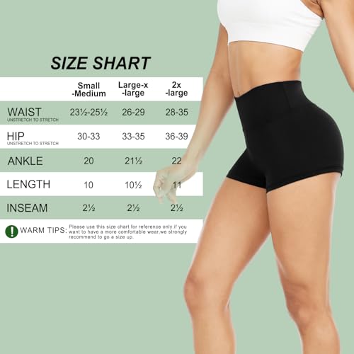High Waisted Spandex Biker Shorts for Women - 3 Inch / 3X-Large / Navy