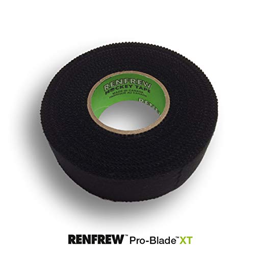 Renfrew Pro-Blade XT Hockey Tape 1" Black Cloth Stick Tape 18m