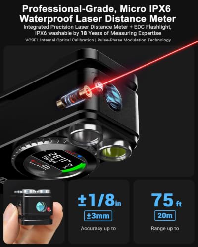 Godyga TorchEye RD 4-in-1 Laser Distance Measure & Work Light Black+Green