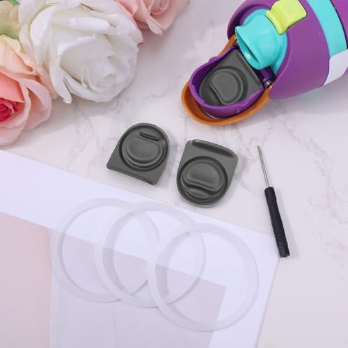 Replacement Stopper & Sealing Ring Set for Water Bottles - Grey 1