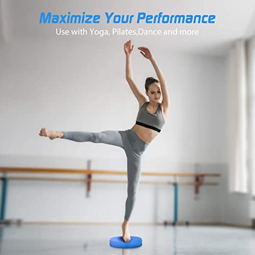 Foam Balance Pad - Non-Slip Stability Pad for Yoga & Fitness - Blue Oval