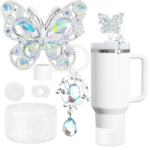 Personalized Water Bottle Accessory Set - Shiny White