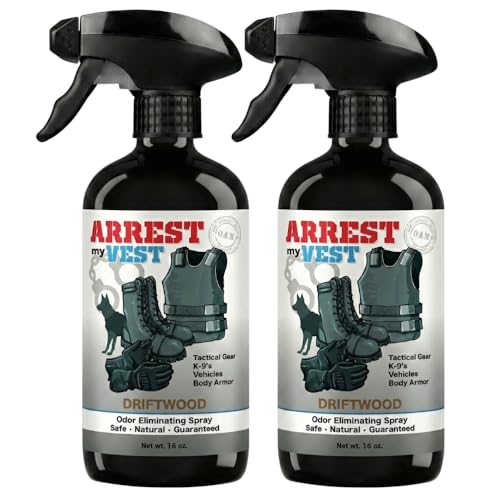 Odor Eliminator Spray for Body Armor & Tactical Gear - Driftwood 2 Pack, 16 oz