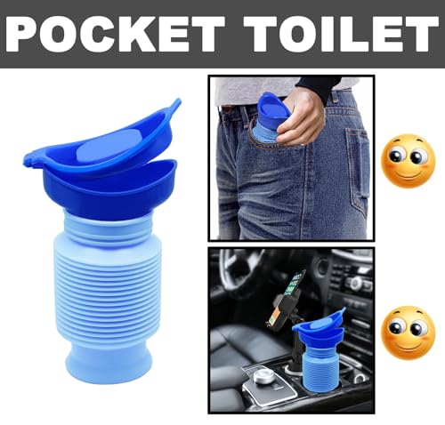 750ML Portable Urinal with Sealed Lid - Collapsible Pee Bottle