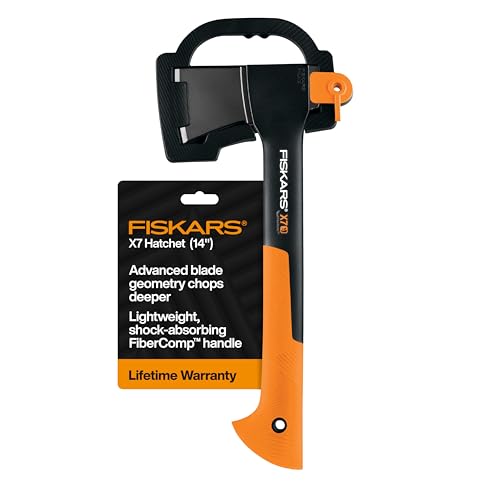 Fiskars X7 14-Inch Compact Hatchet for Camping & Wood Chopping - Durable & Lightweight