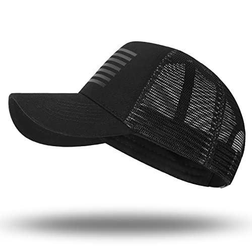 American Flag Trucker Hat with Snapback – Unisex Baseball Cap