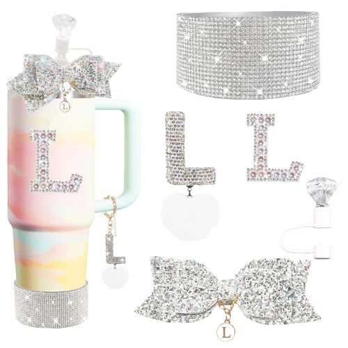 Accessory Set for 30/40oz Bottles - Straw Cover & Bow Decoration - Large
