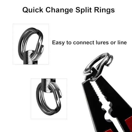 QISHUO Size 9 Saltwater Fishing Swivels 25pcs Stainless Steel Black Nickel 124lb