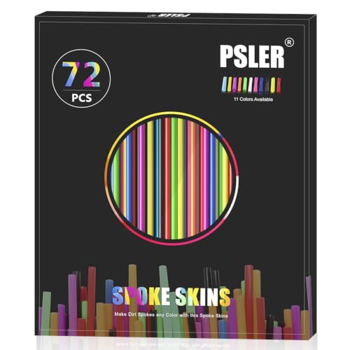 72PCS Bicycle Spoke Skins Covers - 11 Mixed Colors for Bikes