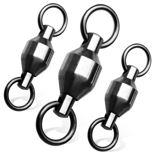 20PCS Stainless Steel Fishing Swivels - 5-230lb Strength