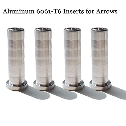 Aluminum Arrow Inserts for ID 6.0mm Carbon Arrows - 12 Pack