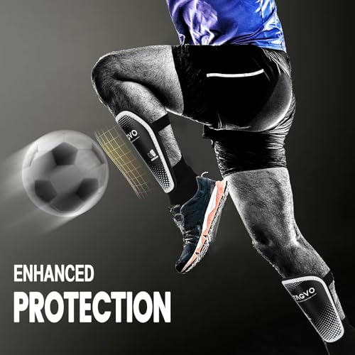 TAGVO Youth Soccer Shin Guards Small Black Kids Protective Leg Gear