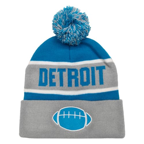Knit Beanie Hat with Pom - Winter Cuffed Cap for Men & Women