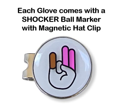 Large Worn on LH Funny Golf Gloves with Ball Marker - Crude Gag Gift