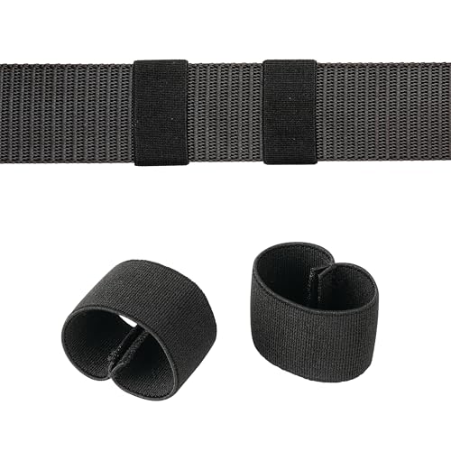 12-Pack Elastic Loop Keepers for 1" Backpack Straps & Belts
