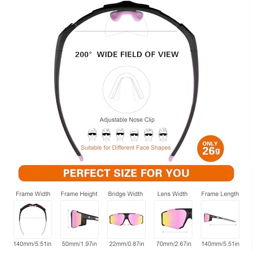 Polarized Sports Sunglasses for Men - Lightweight UV Protection - A06 Yellow