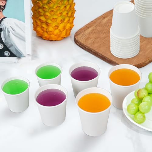 SIUQ 1200 Pack 3 oz Disposable Paper Cups - Small Mouthwash, Drink & Bathroom Cups