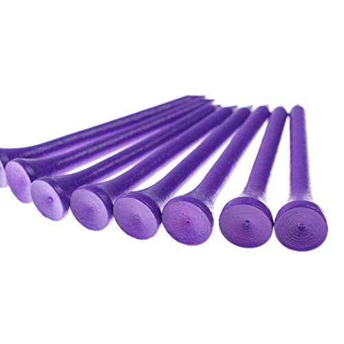 Wooden Golf Tees - 2-3/4 Inch, Pack of 100 - Purple