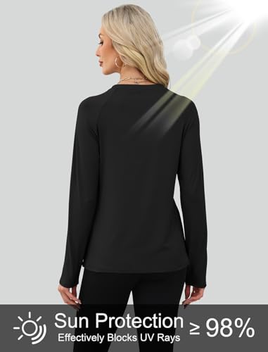 Long Sleeve Athletic Sun Shirt for Women - UPF 50+ Quick Dry