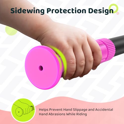 Soft Bike Handlebar Grips for Kids - Pink, 4.9" Length